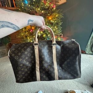 Louis Vuitton Brown Monogram Travel Bag